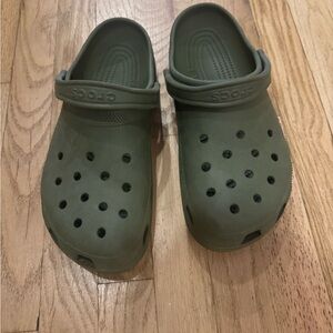 Green Crocs Size 11